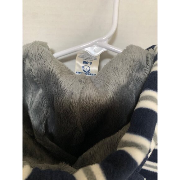 Garanimals Boys Infant Baby Size 6 9 Months Blue Gray White Bunting Coat Jacket - Picture 4 of 5